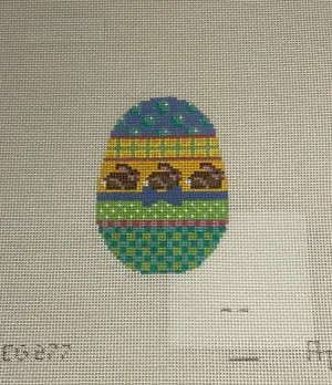 * Associated Talents EG277 Brown Bunnies/ Dots Egg