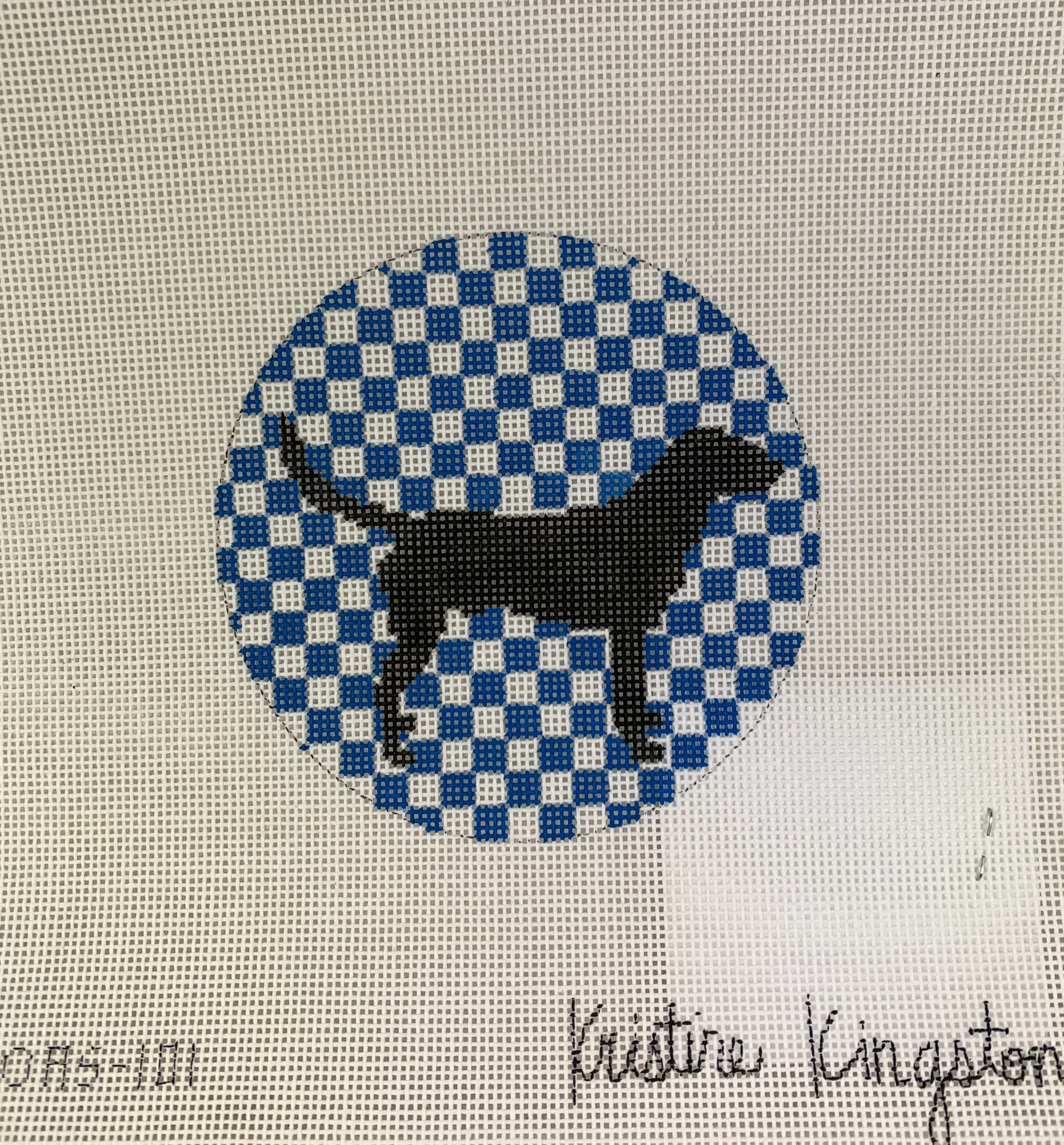 * Kristine Kingston Designs KKNOAS-101 Lab on Blue Check