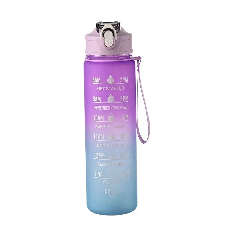 1 Liter Water Bottle Motivational Sport Water Bottle Leakproof Bottles Drinking Outdoor Travel Gym Fitness Jugs For Kitchen Cups