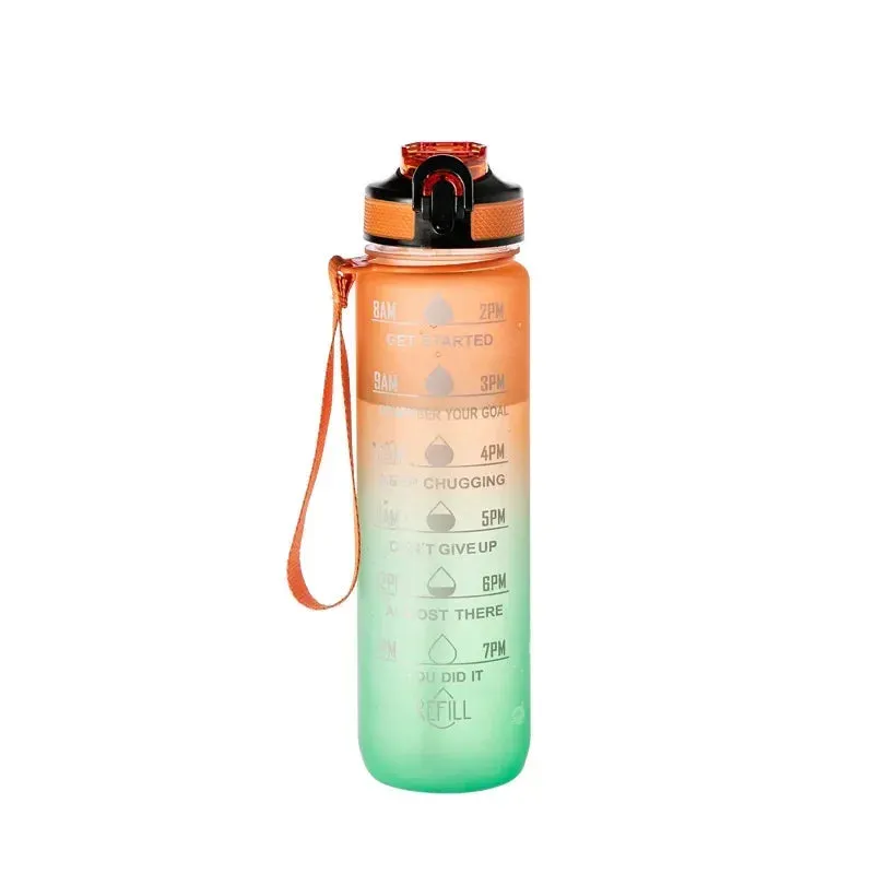1 Liter Water Bottle Motivational Sport Water Bottle Leakproof Bottles Drinking Outdoor Travel Gym Fitness Jugs For Kitchen Cups