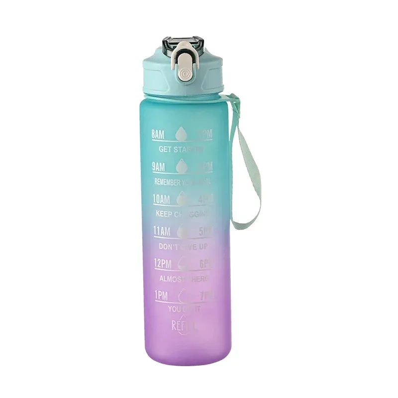 1 Liter Water Bottle Motivational Sport Water Bottle Leakproof Bottles Drinking Outdoor Travel Gym Fitness Jugs For Kitchen Cups