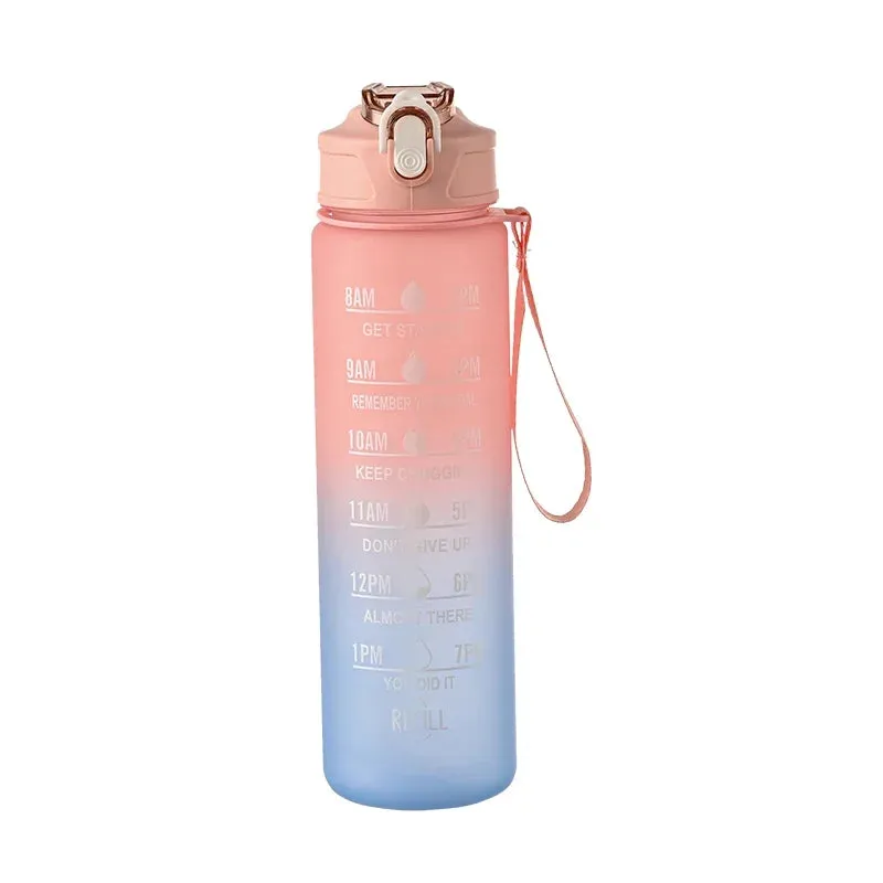 1 Liter Water Bottle Motivational Sport Water Bottle Leakproof Bottles Drinking Outdoor Travel Gym Fitness Jugs For Kitchen Cups