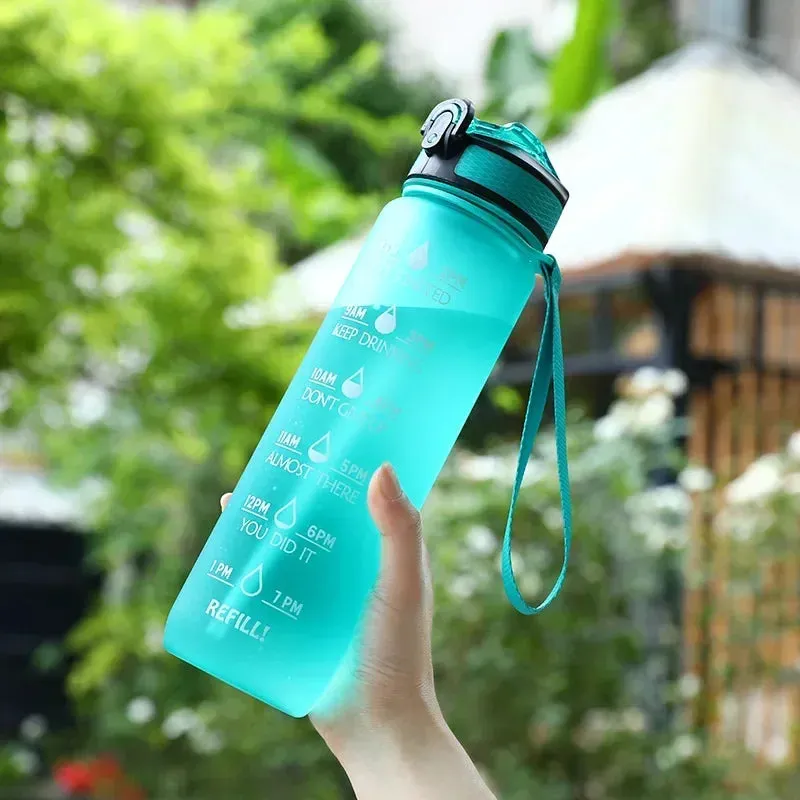 1 Liter Water Bottle Motivational Sport Water Bottle Leakproof Bottles Drinking Outdoor Travel Gym Fitness Jugs For Kitchen Cups