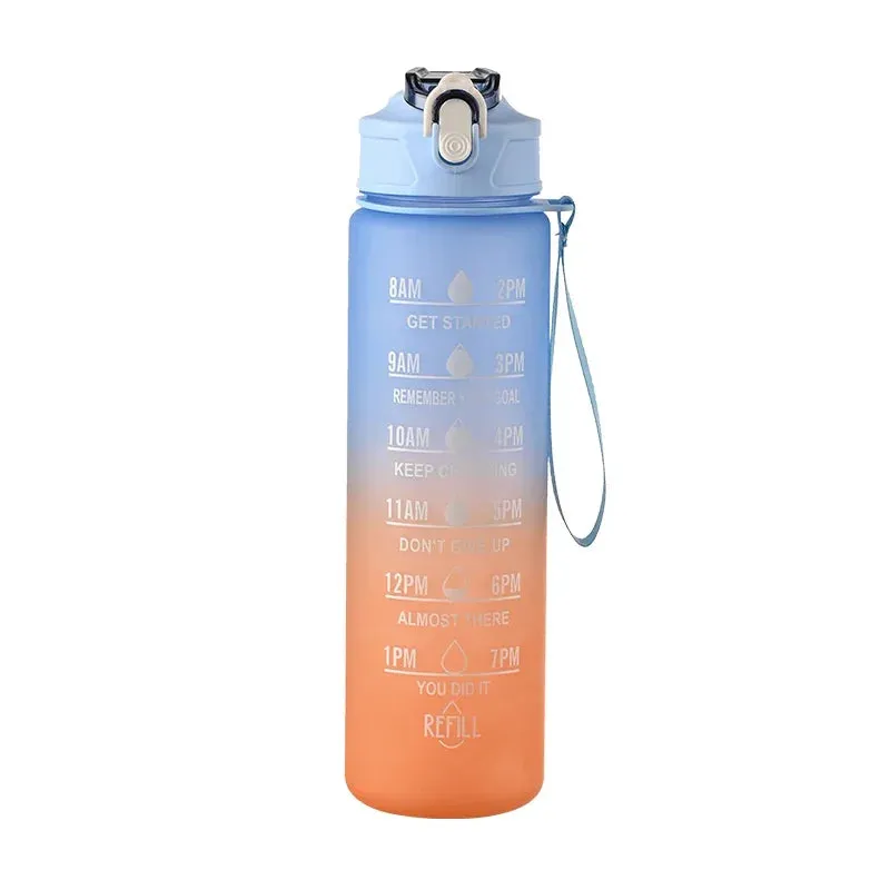 1 Liter Water Bottle Motivational Sport Water Bottle Leakproof Bottles Drinking Outdoor Travel Gym Fitness Jugs For Kitchen Cups