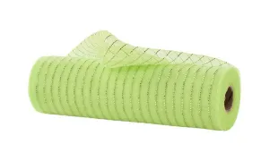 10" Fine Weave Metallic Mesh: Apple Green, Lime Foil (10 Yards) RY5001KE