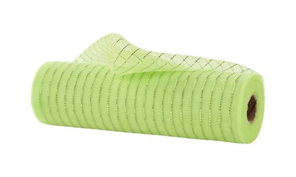 10" Fine Weave Metallic Mesh: Apple Green, Lime Foil (10 Yards) RY5001KE