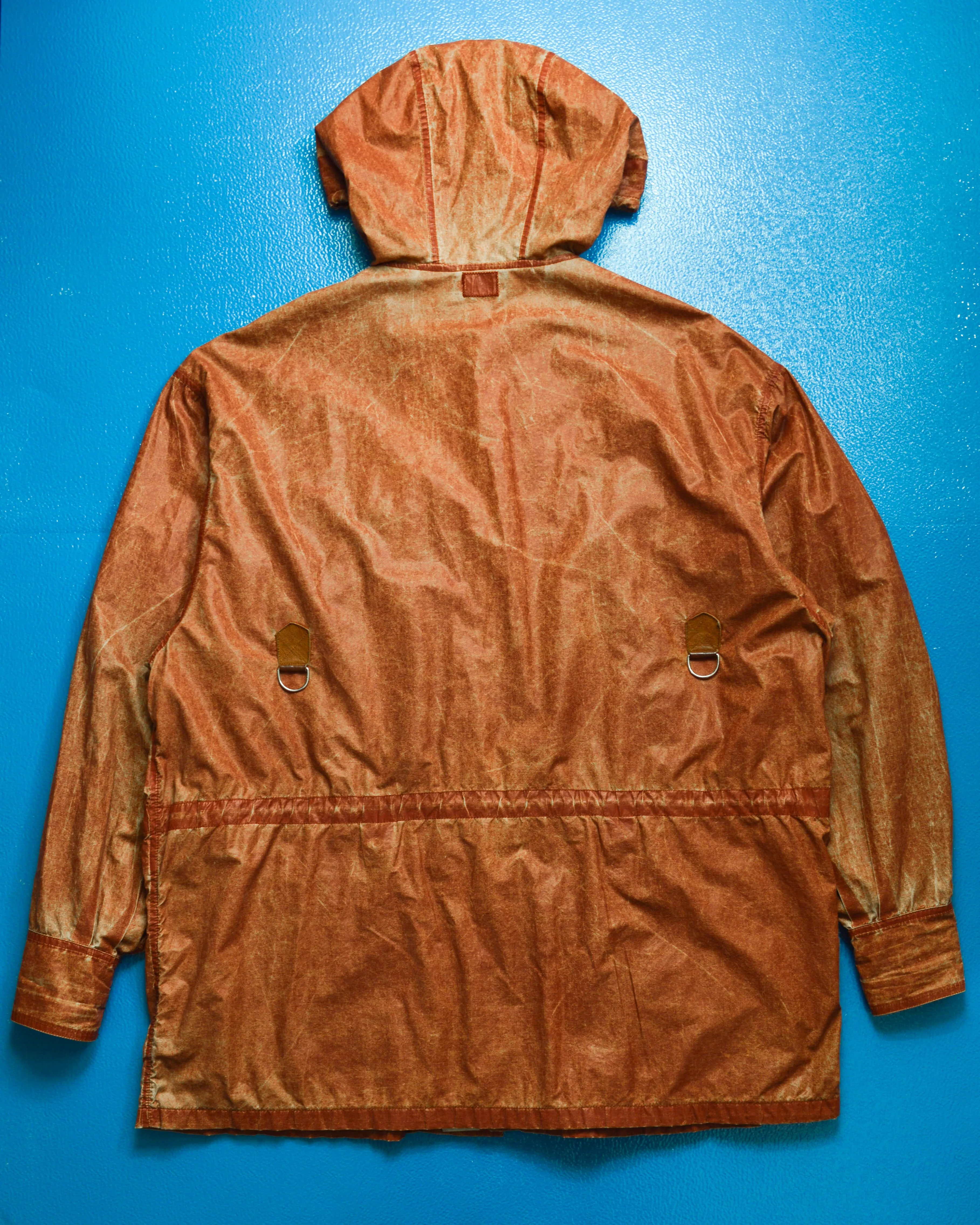 1990 Ideas from Massimo Osti Weathered Material Processed Cargo Jacket with Internal Carry Straps (~XXL~)
