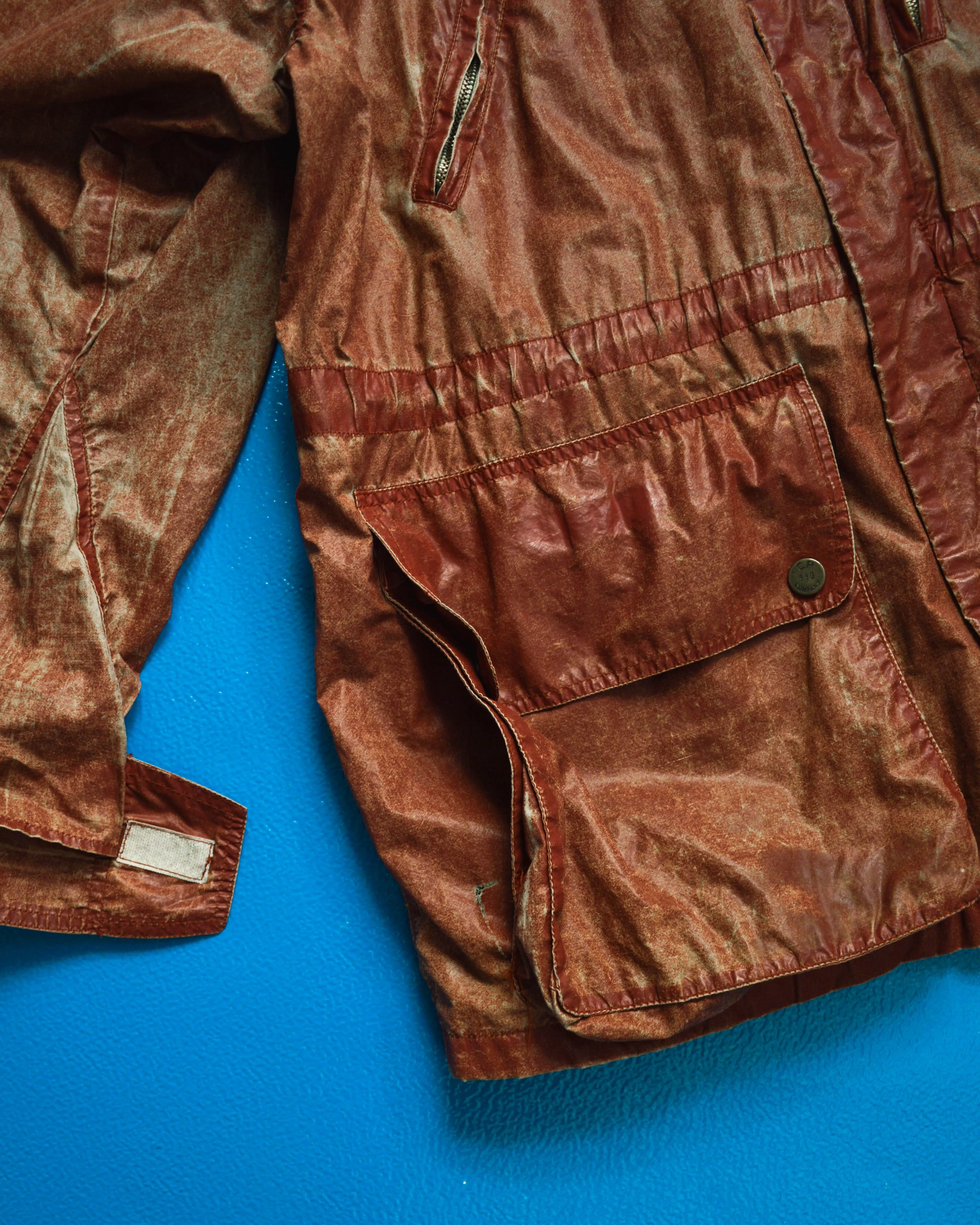 1990 Ideas from Massimo Osti Weathered Material Processed Cargo Jacket with Internal Carry Straps (~XXL~)