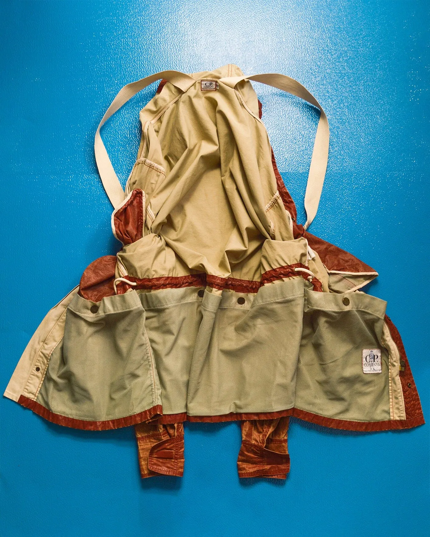 1990 Ideas from Massimo Osti Weathered Material Processed Cargo Jacket with Internal Carry Straps (~XXL~)