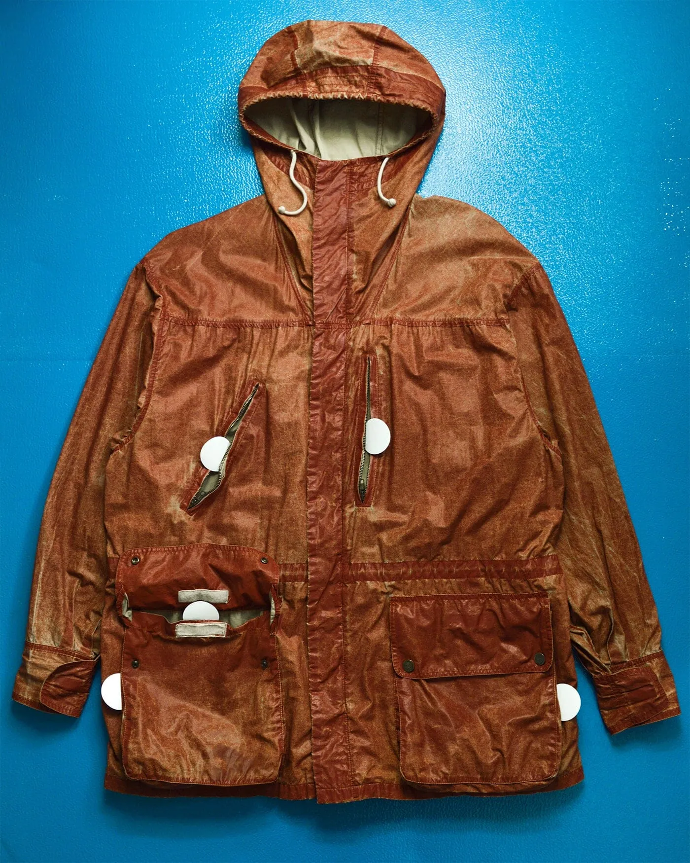 1990 Ideas from Massimo Osti Weathered Material Processed Cargo Jacket with Internal Carry Straps (~XXL~)