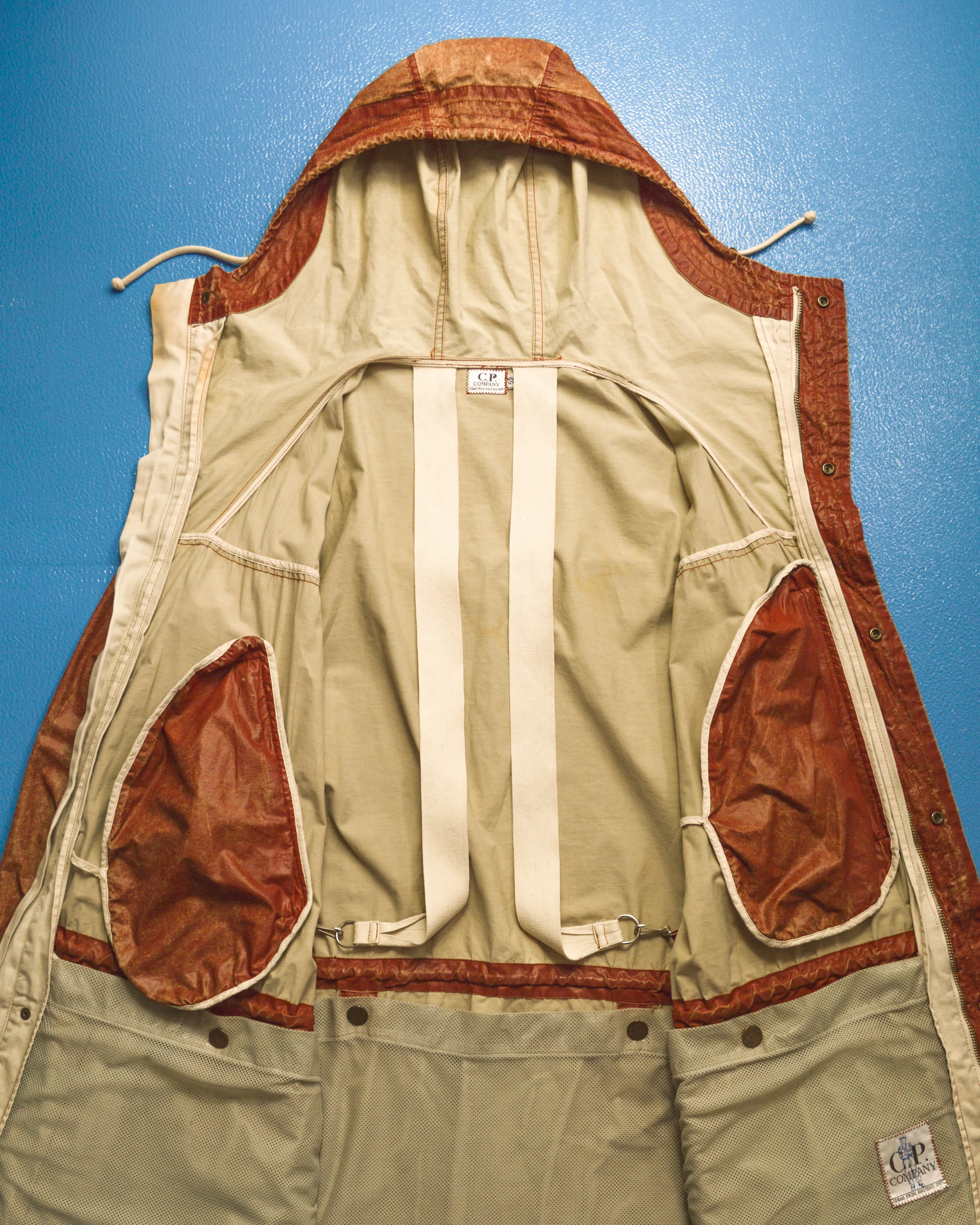 1990 Ideas from Massimo Osti Weathered Material Processed Cargo Jacket with Internal Carry Straps (~XXL~)