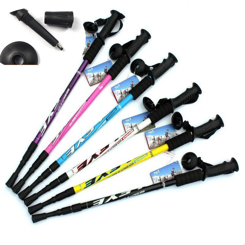 1PC Adjustable AntiShock Trekking Hiking Walking Stick Pole 3-section 66cm-135cm/ 26 " to 53 " with Drop
