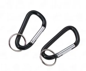 281 ROTHCO 60MM ACCESSORY CARABINER W/  KEY RING -2PK Aluminum