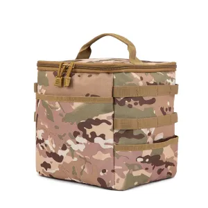 30L Large Capacity Camping Kitchen Storage Bag – Canvas Organizer for Gas Stove, Lamps, and Pots