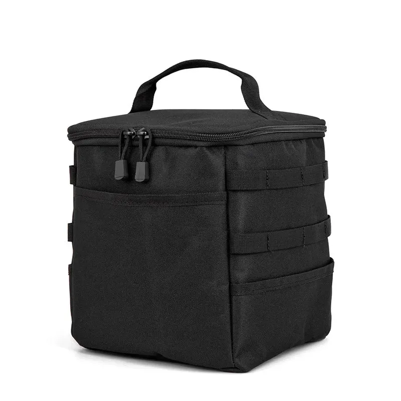 30L Large Capacity Camping Kitchen Storage Bag – Canvas Organizer for Gas Stove, Lamps, and Pots