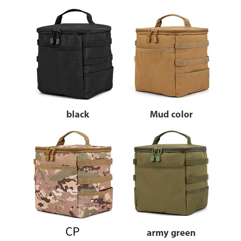 30L Large Capacity Camping Kitchen Storage Bag – Canvas Organizer for Gas Stove, Lamps, and Pots