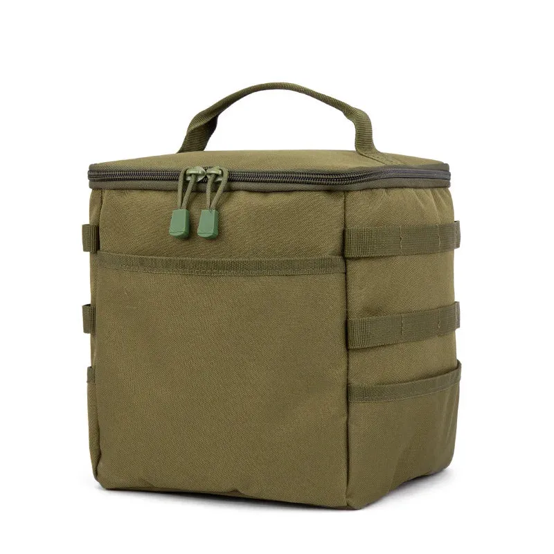 30L Large Capacity Camping Kitchen Storage Bag – Canvas Organizer for Gas Stove, Lamps, and Pots