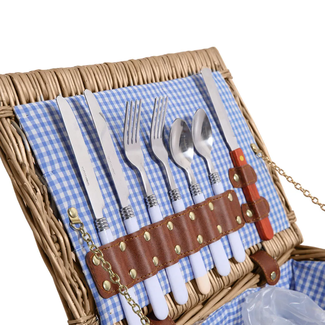 4 Person Picnic Basket Baskets Set Outdoor