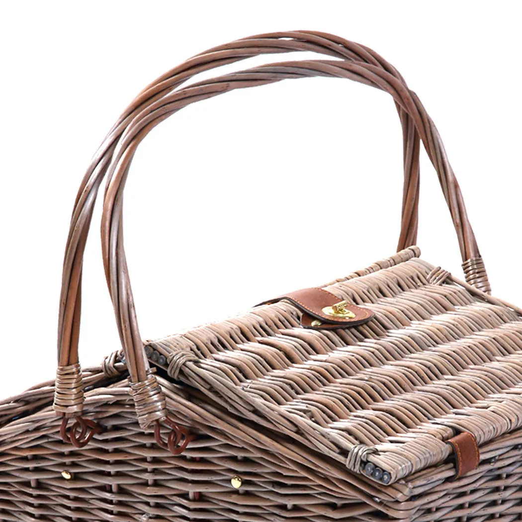 4 Person Picnic Basket Baskets Set Outdoor