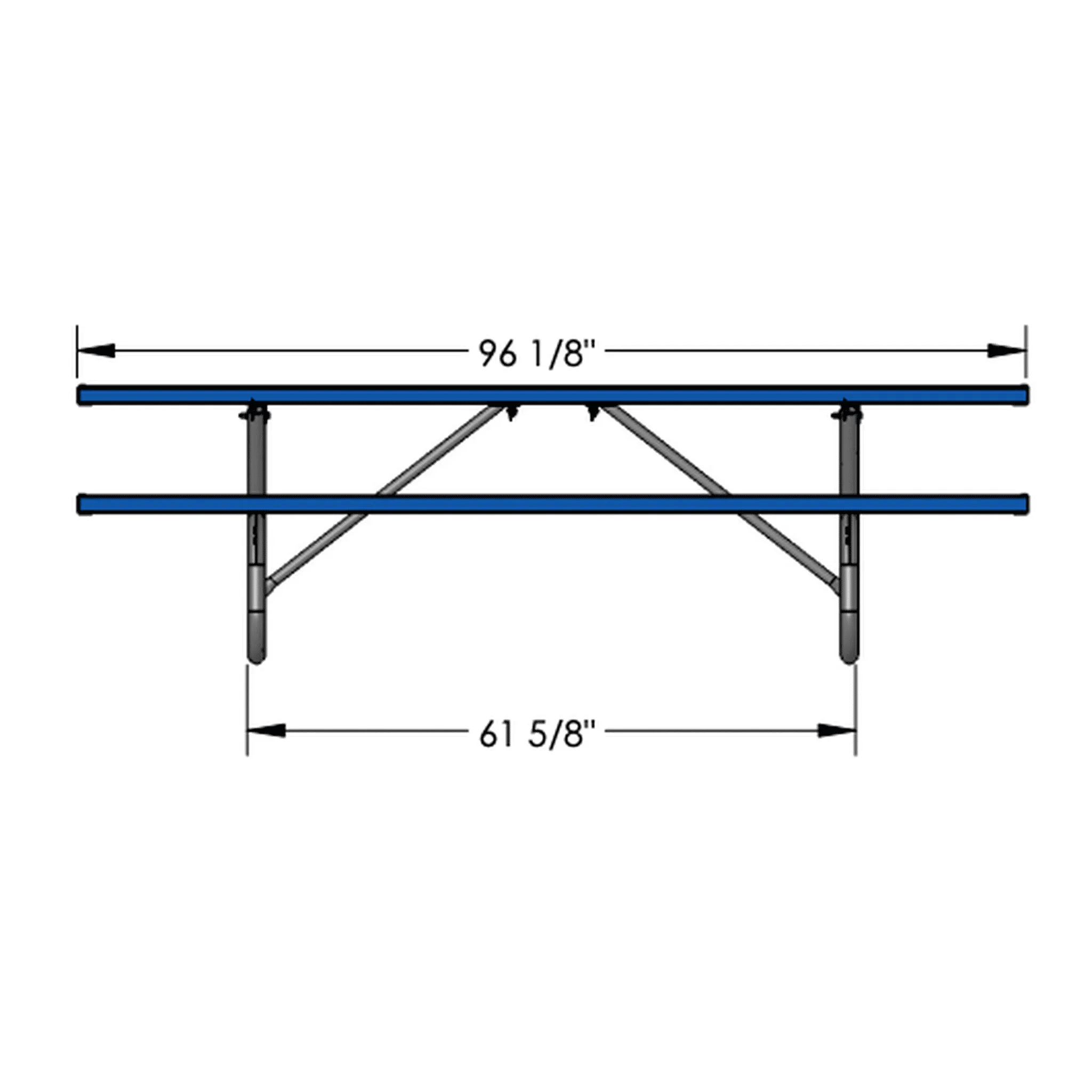 8' Metal Picnic Table