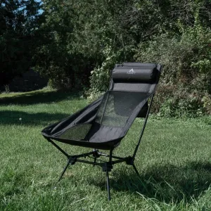 Adrift Foldable Moon Chair (Black/Cream)