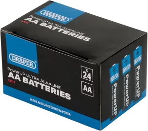 Alkaline AA Batteries Draper 03973 PowerUP Ultra 24 PACK