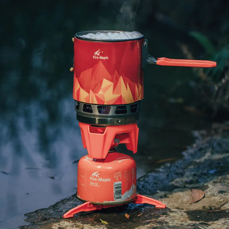 All-In-One Windproof Gas Stove Pot Heat Single Boiler Head Cover Pot Lightweight