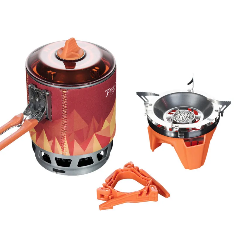 All-In-One Windproof Gas Stove Pot Heat Single Boiler Head Cover Pot Lightweight
