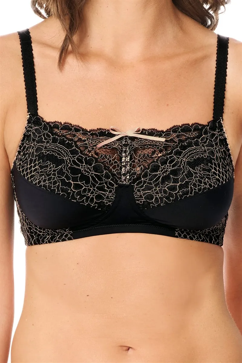 Amoena Alina Non-Wired Pocketed Mastectomy Bra - black/sand - 44891