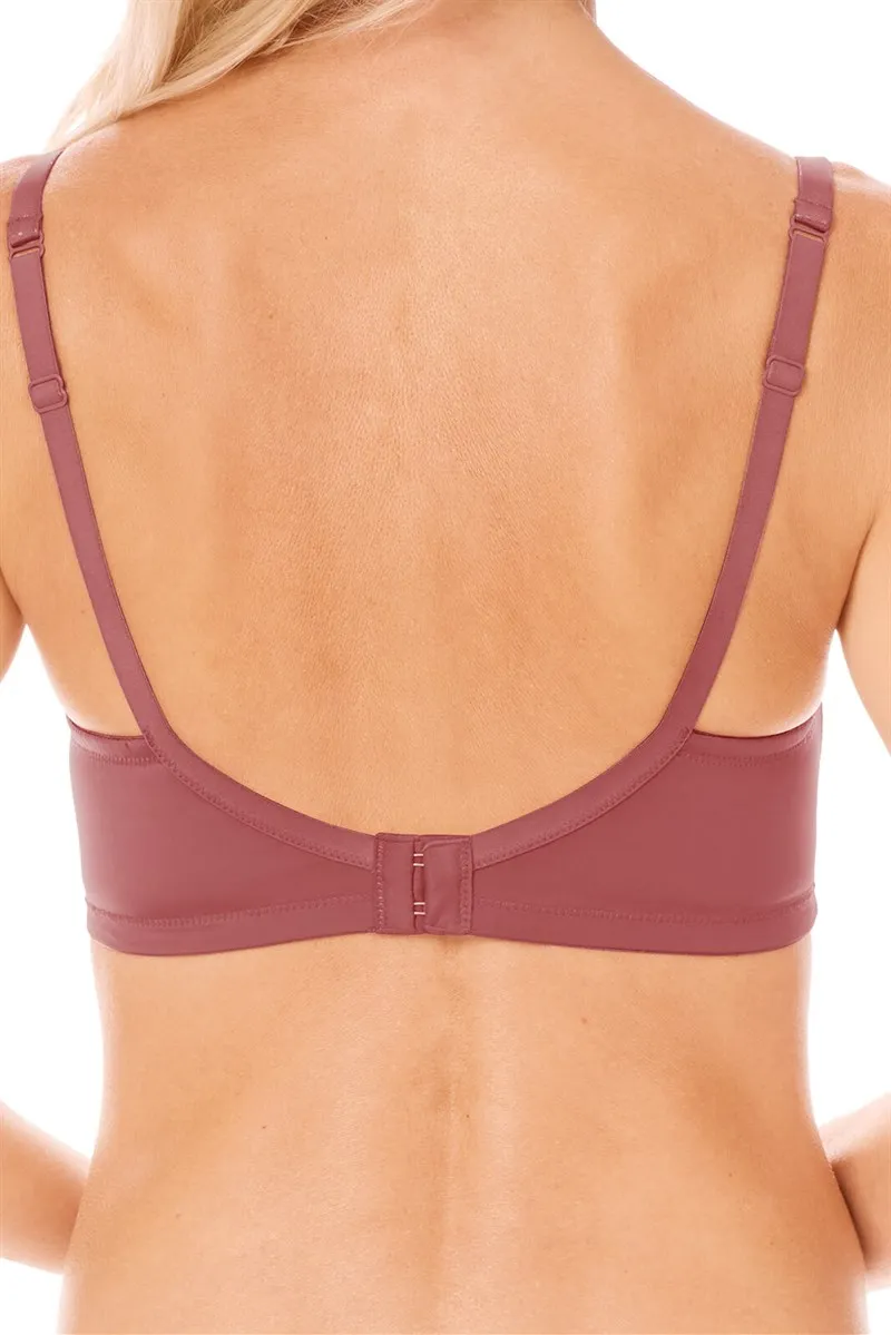 Amoena Ivy Padded Pocketed Mastectomy Non Wired Bra - Sparkly Rouge 44902