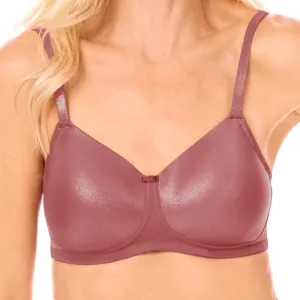 Amoena Ivy Padded Pocketed Mastectomy Non Wired Bra - Sparkly Rouge 44902