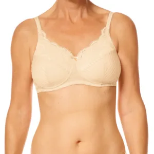 Amoena Karolina Soft Padded Wire Free Pocketed Mastectomy Bra - Sand - 44857