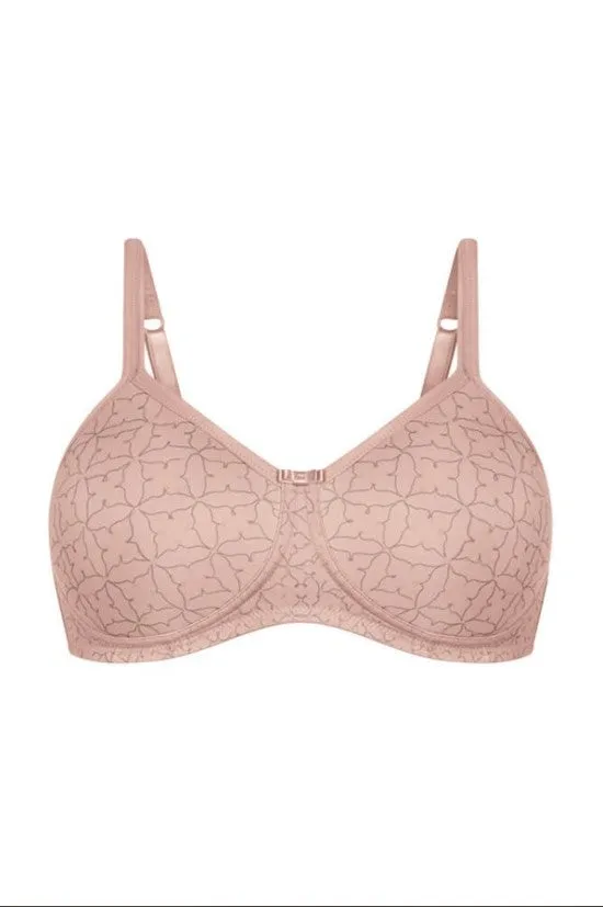 Amoena Lola Padded Wire Free Pocketed Mastectomy Bra - light taupe / dark taupe 44626