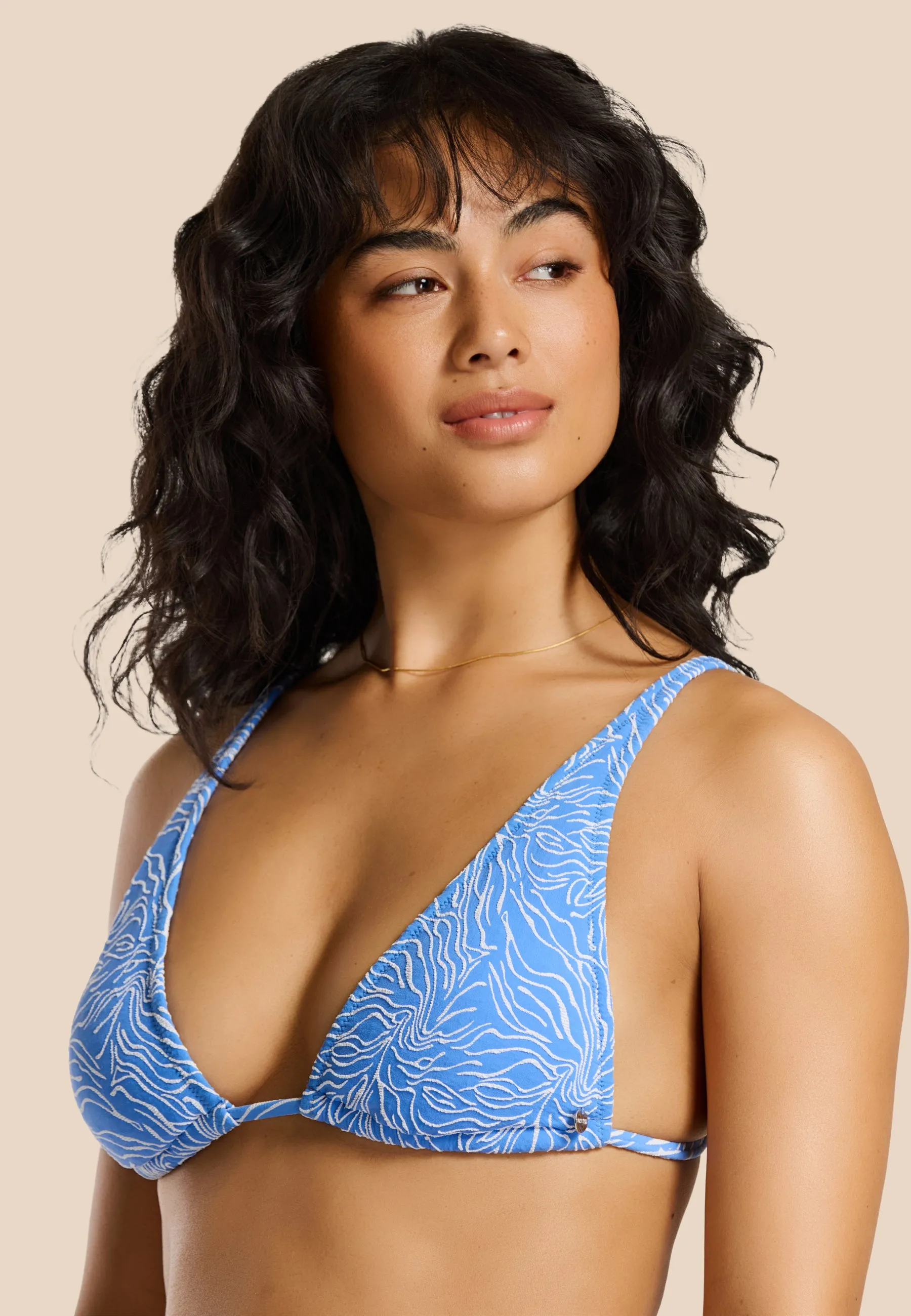 AMY bikini set waterlily structure | blue