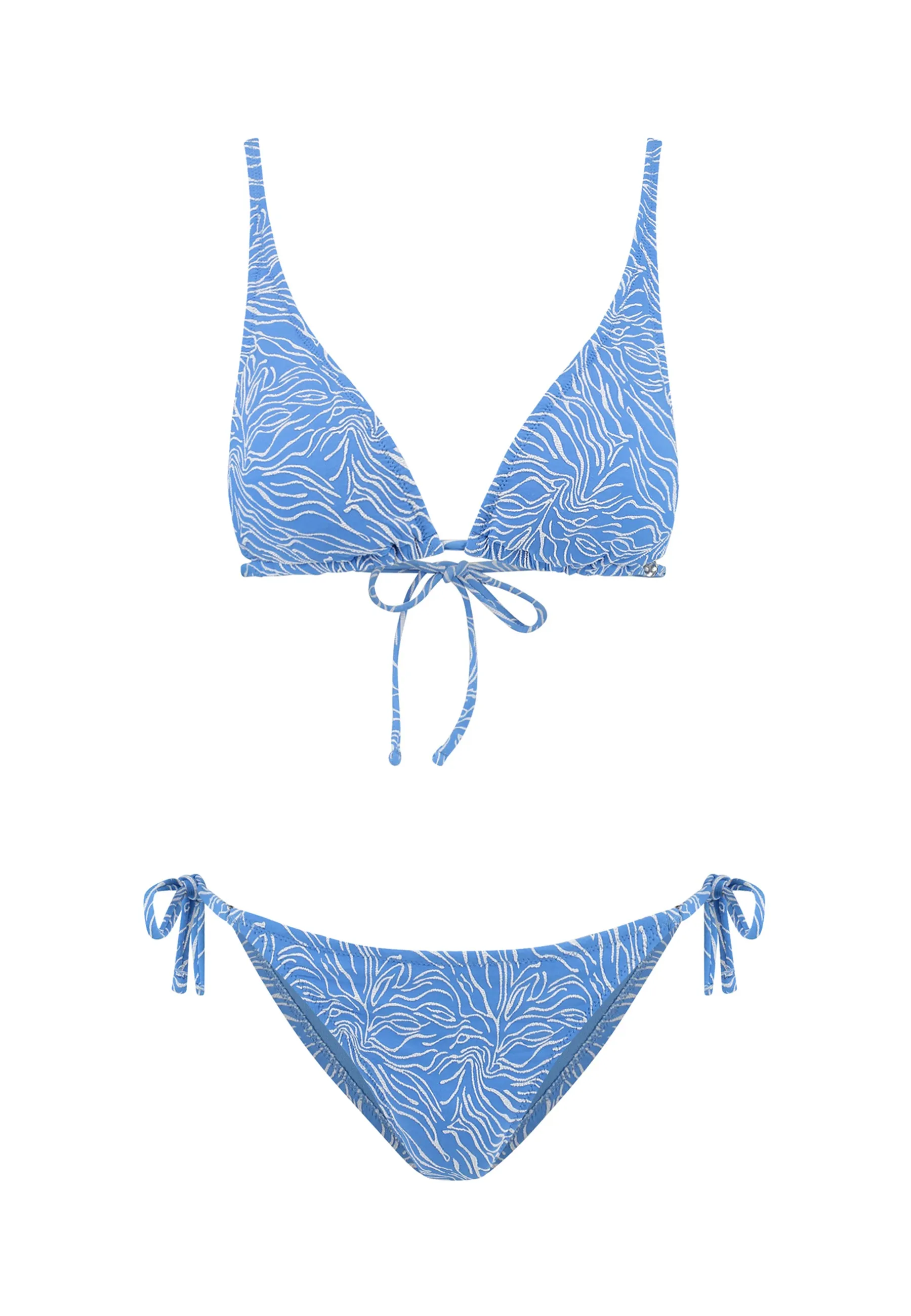 AMY bikini set waterlily structure | blue
