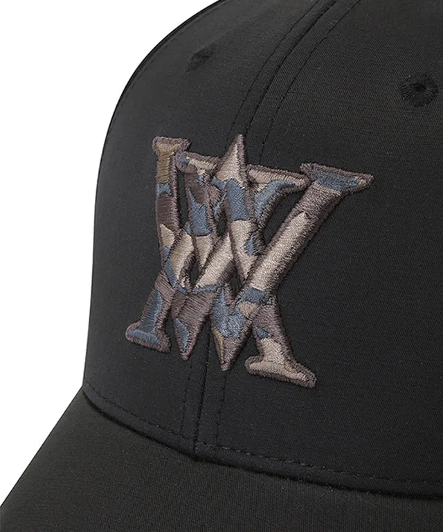 ANEW Golf: Logo Pattern Embroidery Ball Cap - Black