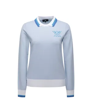 ANEW Golf: Women Logo Combination Pastel Sweater - Sky Blue