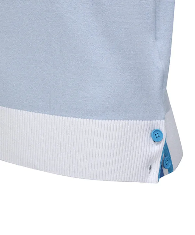 ANEW Golf: Women Logo Combination Pastel Sweater - Sky Blue