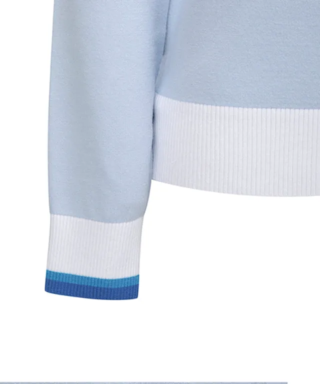 ANEW Golf: Women Logo Combination Pastel Sweater - Sky Blue