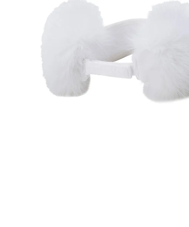 ANEW Golf: Women's Real Fur Snow Winter Visor - Off White