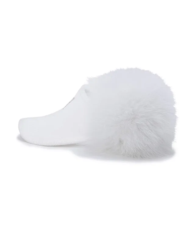ANEW Golf: Women's Real Fur Snow Winter Visor - Off White