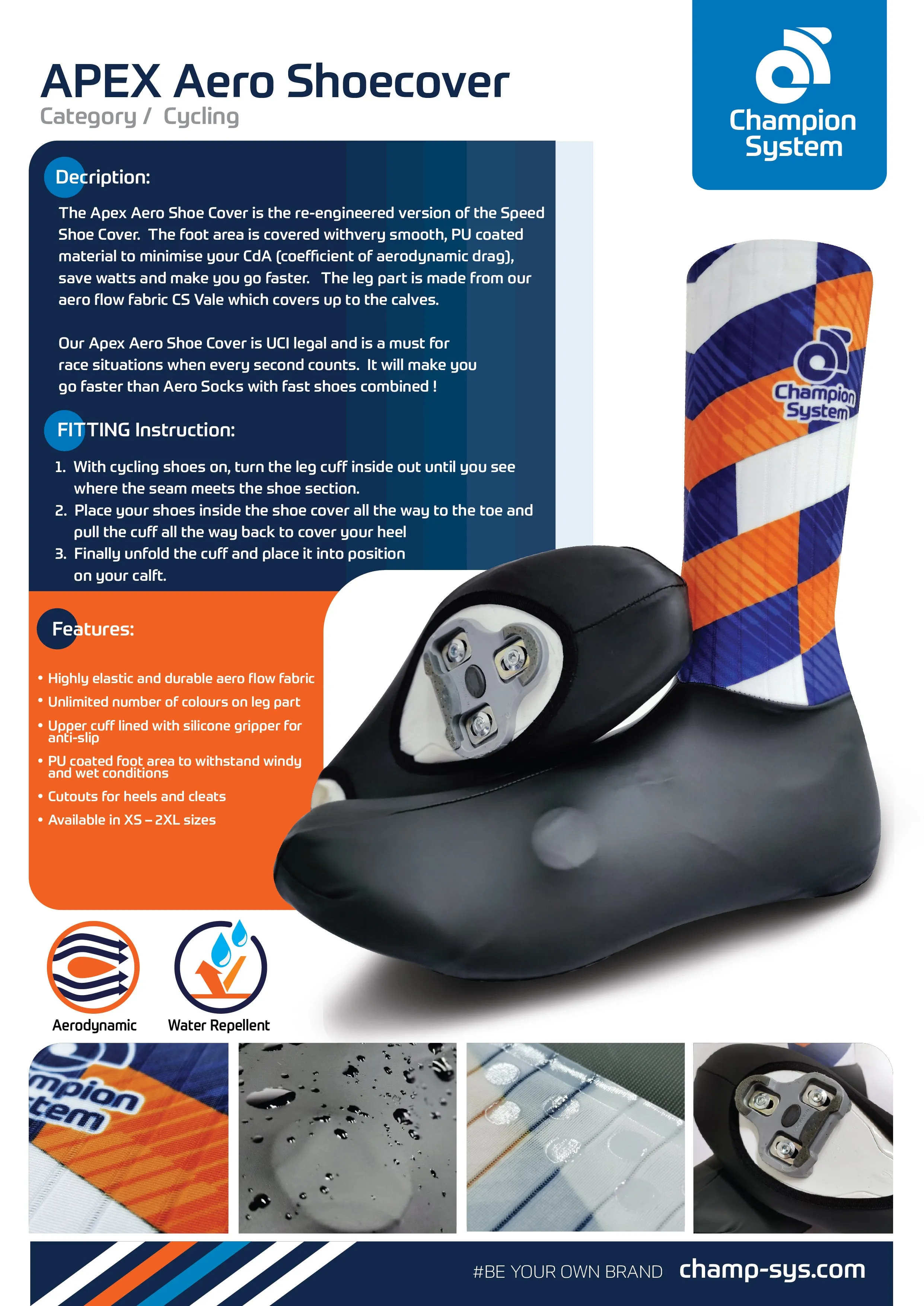 Apex aero shoe cover