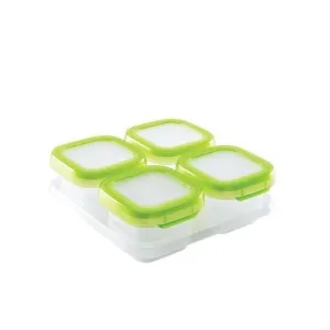 Baby Blocks Freezer Storage Containers - Green - 4 Oz