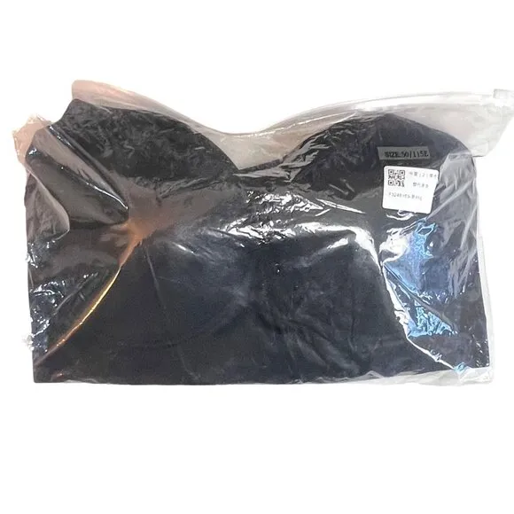 Back Smoothing Full Coverage Bra Size 48/50 E Adjustable Straps Black New