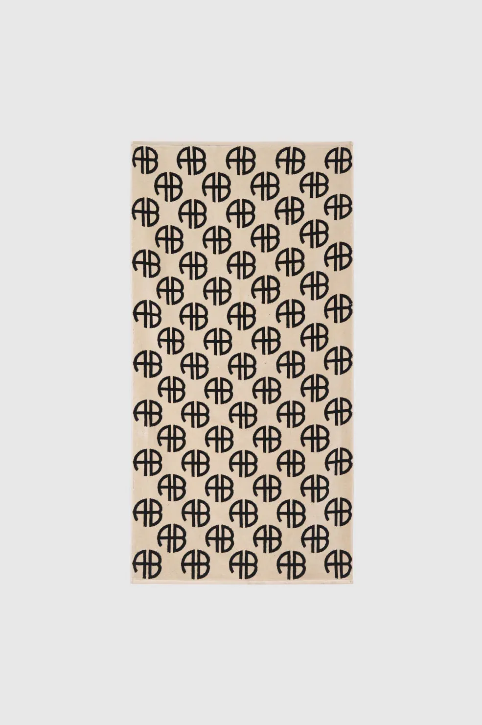 Bahia Towel - Beige Monogram Print