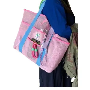 Beach Bag: Summer Large Capacity Outdoor Seaside Toiletry Bag Swimming Fitness Portable Storage Mesh Bag C-240506-1