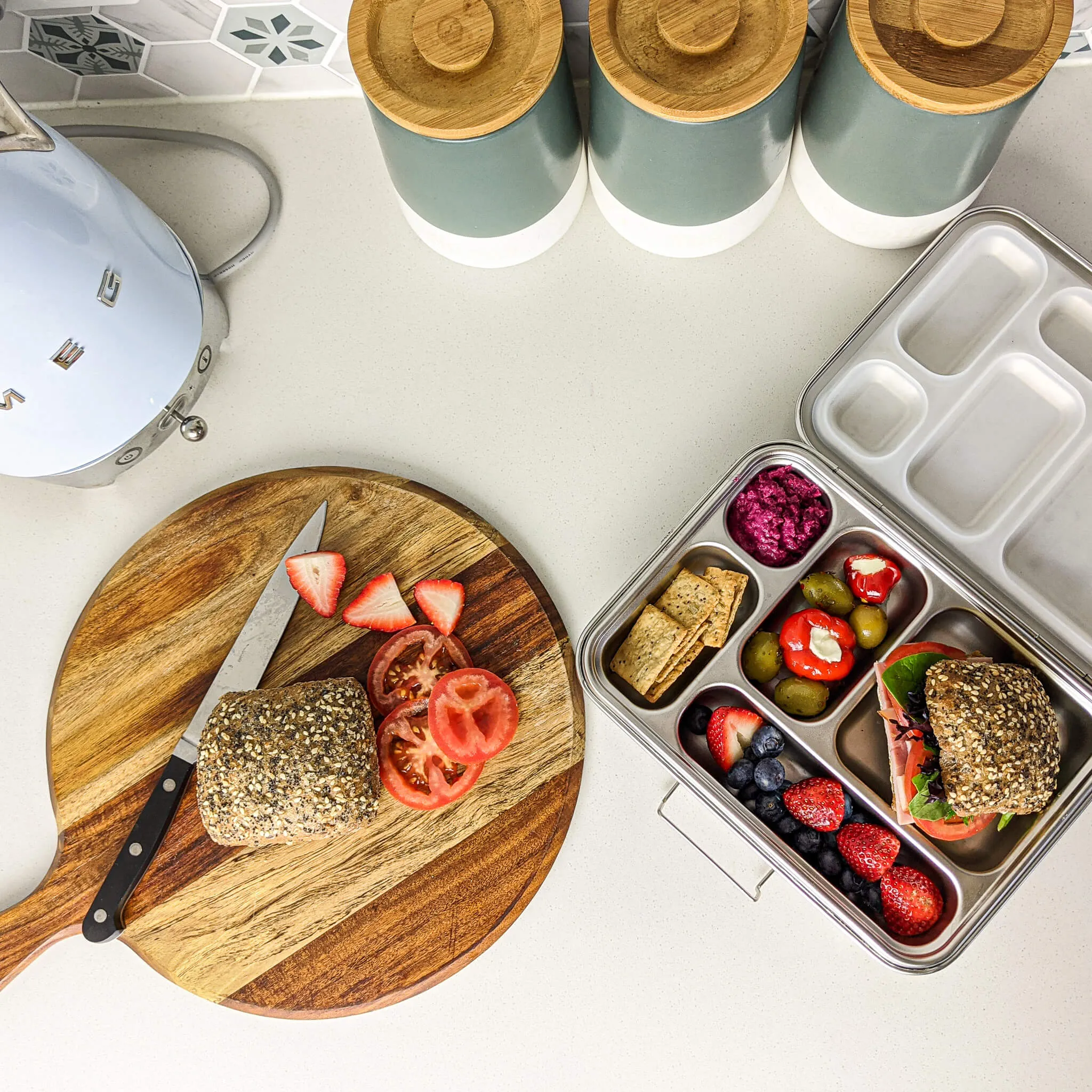 Bento Lunch Box 5 - Stainless Steel - Leak Proof