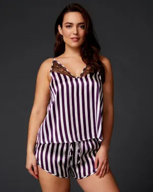 Berry Stripe Lace Apex Cami