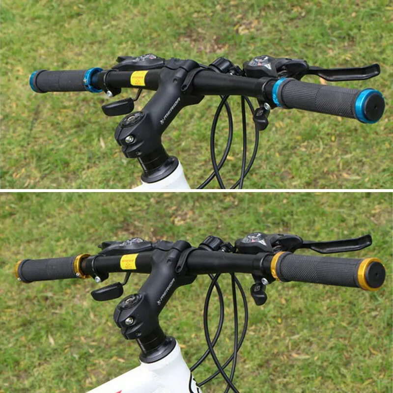 Bike Bicycle Handlebar Grips 1 pair - Double Lock-On, Golden