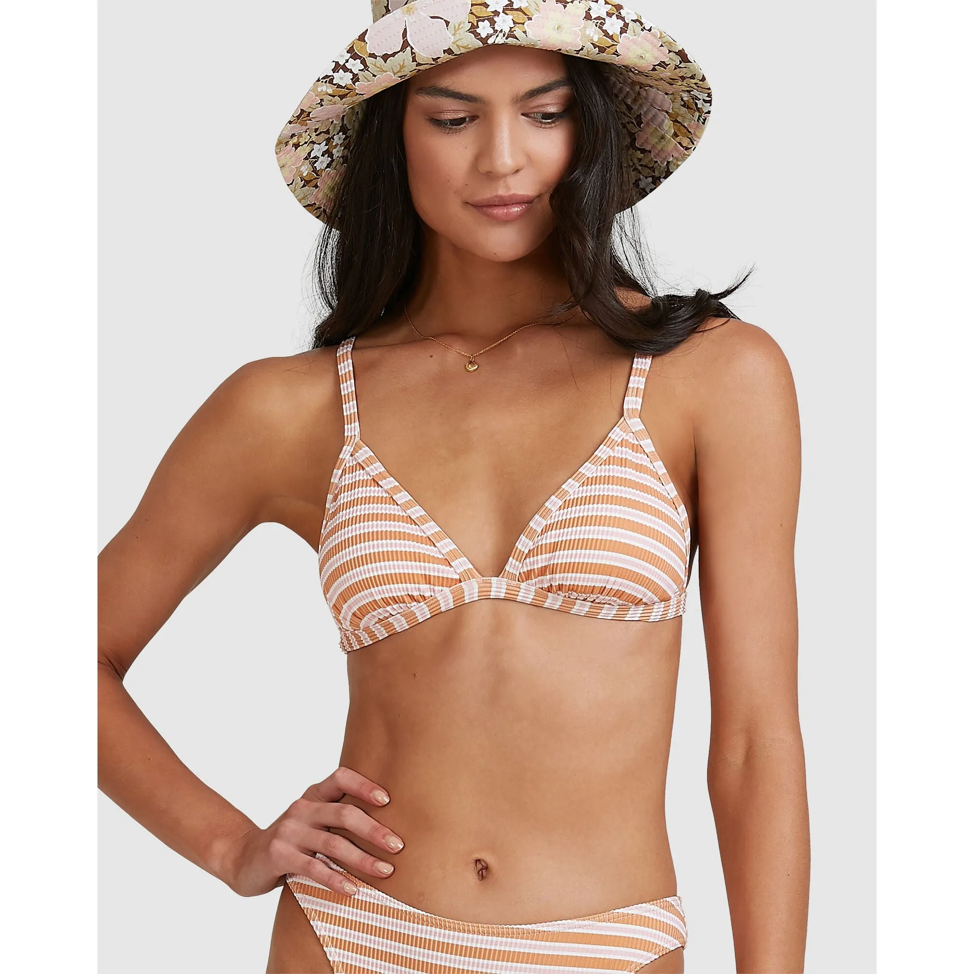 BILLABONG COASTLINES STRIPE IVY TRI BIKINI TOP